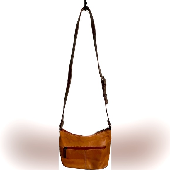 Tignanello | Orange Leather Crossbody Bag - Picture 2 of 11